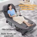 Tidur tunggal tempat berkemah Foldable bed Camping Cots Portable bed for Adults Adjustable 5-Position Lounge Chair with Pillow Portable Travel bed