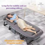 Tidur tunggal tempat berkemah Foldable bed Camping Cots Portable bed for Adults Adjustable 5-Position Lounge Chair with Pillow Portable Travel bed